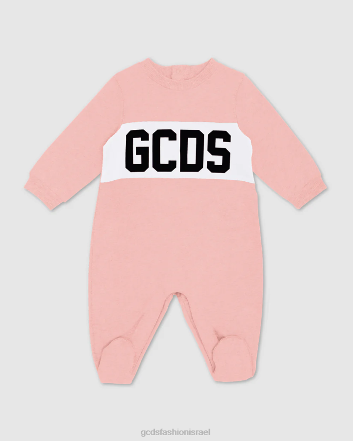 הַלבָּשָׁה GCDS חליפת משחק עם מוטיב לוגו וָרוֹד ילדים 0028575