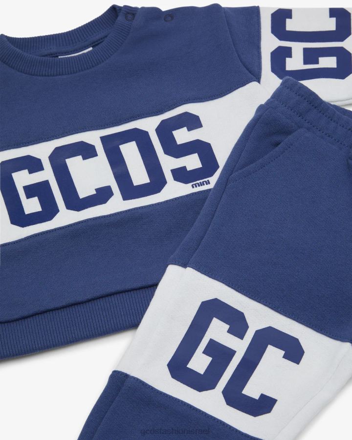 הַלבָּשָׁה GCDS אימונית להקת לוגו לתינוק כְּחוֹל ילדים 0028606
