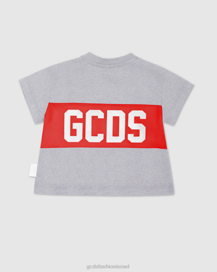 הַלבָּשָׁה GCDS חולצת טי עם מוטיב לוגו לתינוק אפור ילדים 0028634