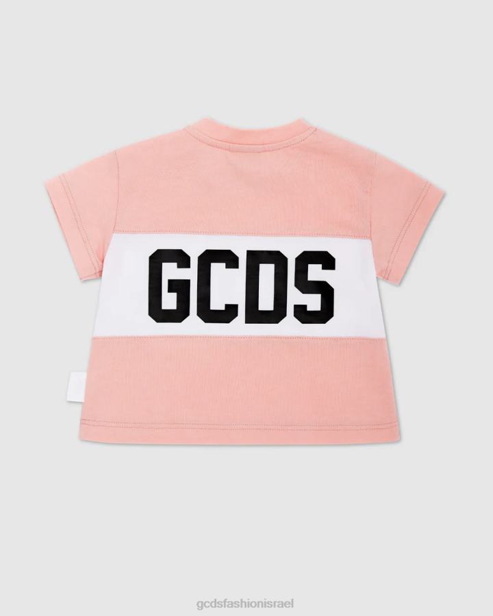 הַלבָּשָׁה GCDS חולצת טי עם מוטיב לוגו לתינוק וָרוֹד ילדים 0028636