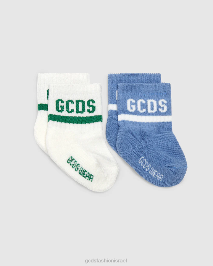 אבזר GCDS סט גרביים משני חלקים להקת לוגו תינוק כחול ילדים 0028650