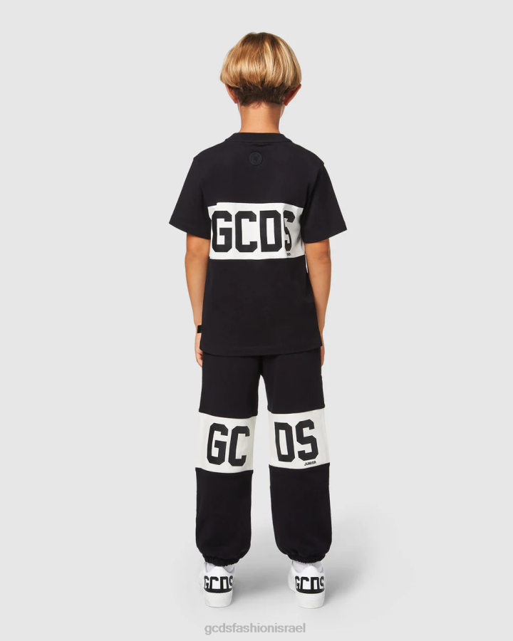 הַלבָּשָׁה GCDS חולצת טריקו של להקת לוגו ג'וניור שָׁחוֹר ילדים 0028710
