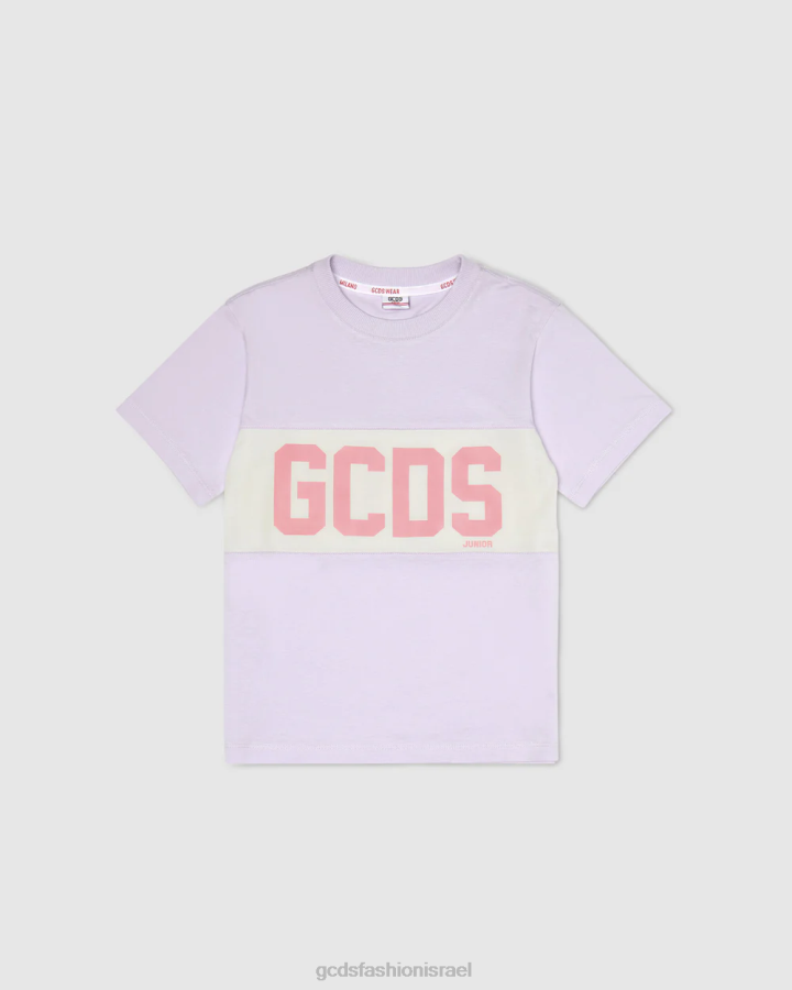 הַלבָּשָׁה GCDS חולצת טריקו של להקת לוגו ג'וניור לִילָך ילדים 0028714