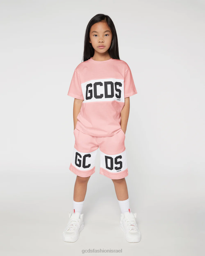 הַלבָּשָׁה GCDS מכנסי להקת לוגו ג'וניור וָרוֹד ילדים 0028744