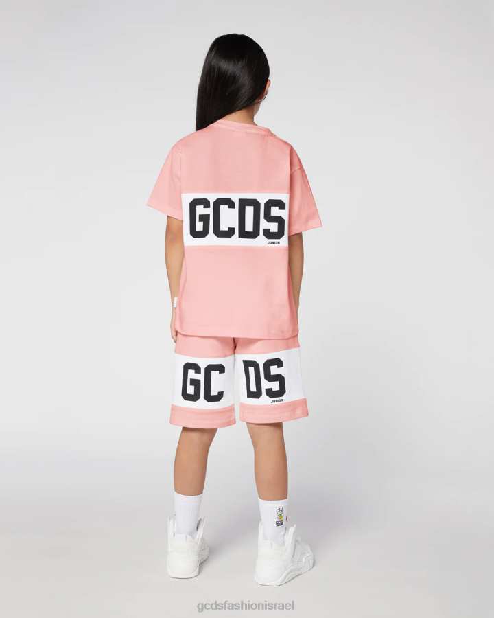 הַלבָּשָׁה GCDS מכנסי להקת לוגו ג'וניור וָרוֹד ילדים 0028744