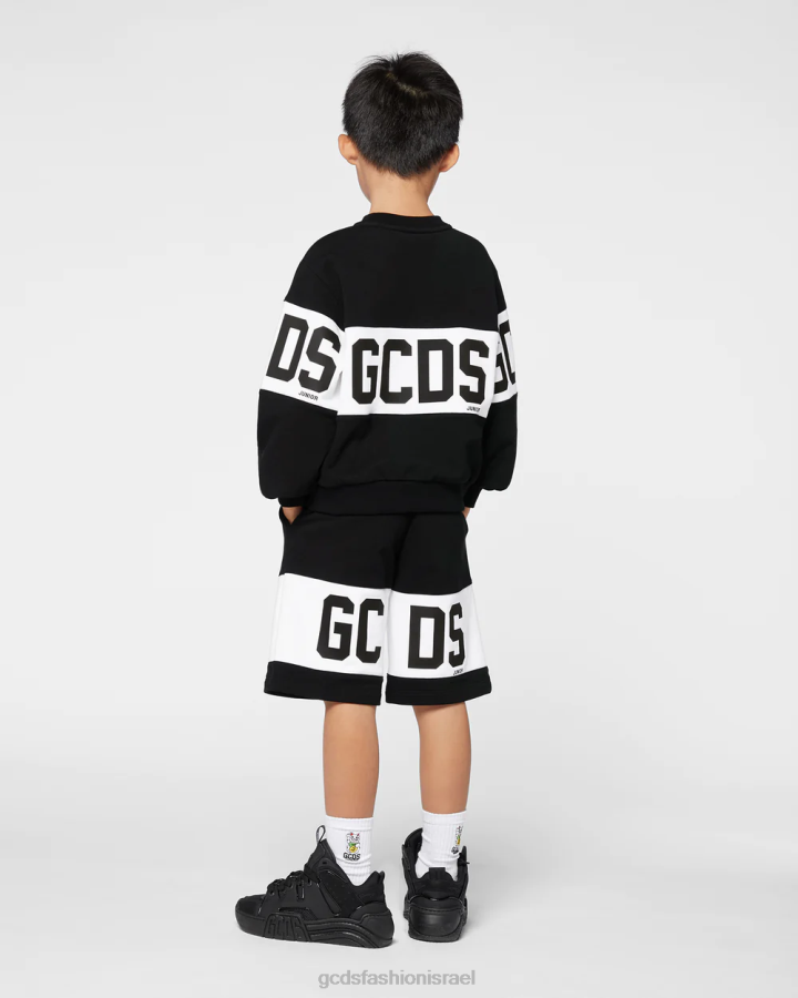 הַלבָּשָׁה GCDS מכנסי להקת לוגו ג'וניור שָׁחוֹר ילדים 0028745