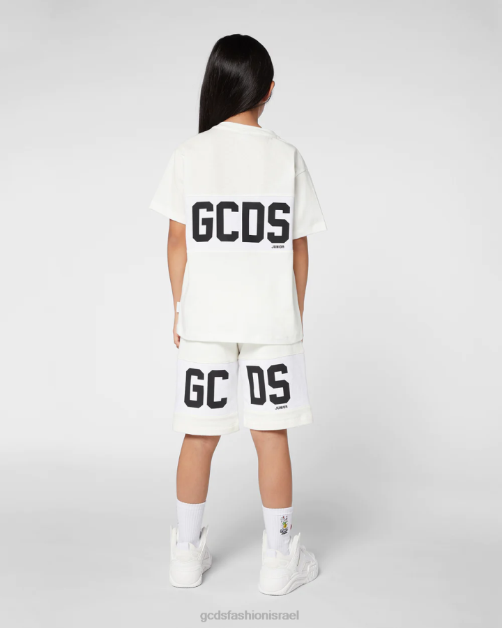 הַלבָּשָׁה GCDS מכנסי להקת לוגו ג'וניור צבע קרם ילדים 0028747