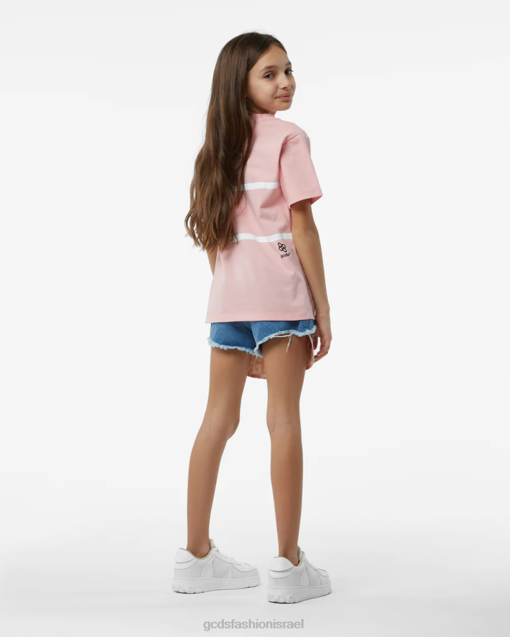 הַלבָּשָׁה GCDS חולצת לוגו של להקה נמוכה לג'וניור וָרוֹד ילדים 0028789