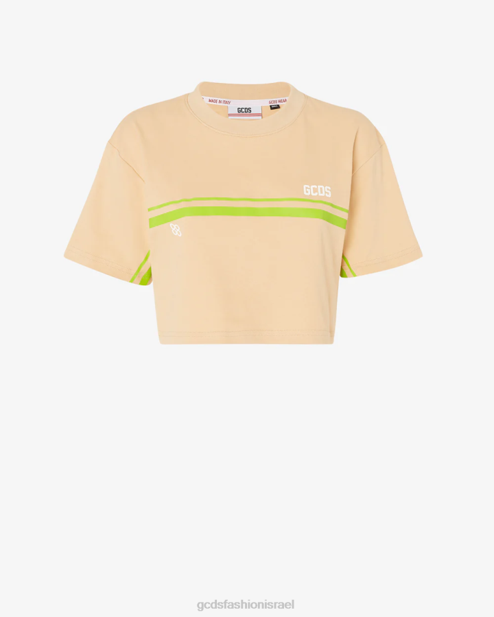 הַלבָּשָׁה GCDS bliss crop top בז' נשים 0028365