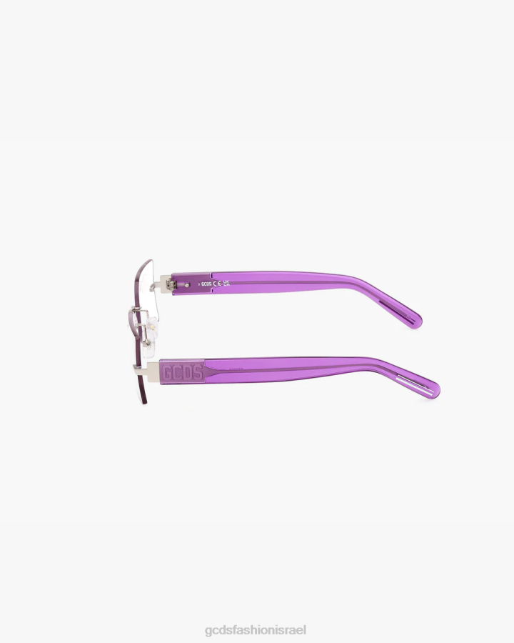 אבזר GCDS משקפי ראייה מלבניים gd0033 שקוף/סגול גברים 0028271