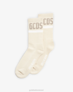 אבזר GCDS גרבי לוגו צבע קרם גברים 0028209 - Image 2