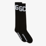 אבזר GCDS גרבי לוגו של להקת אמצע העגל שָׁחוֹר גברים 0028199