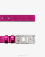 אבזר GCDS חגורת לוגו מתכתי ורוד פוקסיה נשים 0028552 - Image 2