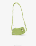 אבזר GCDS תיק crossbody קטן עם פסיק ג'ינס ליים גברים 0028251