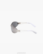 אבזר GCDS gd0032 משקפי שמש אובליות מראה כסף גברים 0028274 - Image 2