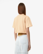 הַלבָּשָׁה GCDS bliss crop top בז' נשים 0028365 - Image 4