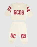 הַלבָּשָׁה GCDS אימונית להקת לוגו לתינוק כיפה לבנה אפור ילדים 0028598 - Image 2