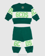 הַלבָּשָׁה GCDS אימונית להקת לוגו לתינוק ירוק ילדים 0028600 - Image 2