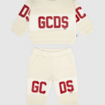 הַלבָּשָׁה GCDS אימונית להקת לוגו לתינוק כיפה לבנה אפור ילדים 0028598