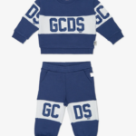 הַלבָּשָׁה GCDS אימונית להקת לוגו לתינוק כְּחוֹל ילדים 0028606
