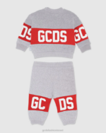 הַלבָּשָׁה GCDS אימונית עם מוטיב לוגו לתינוק אפור ילדים 0028601 - Image 2