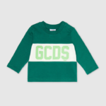 הַלבָּשָׁה GCDS חולצה להקת לוגו לתינוק ירוק ילדים 0028631