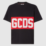 הַלבָּשָׁה GCDS חולצת טריקו רגילה להקת לוגו שָׁחוֹר גברים 0028310