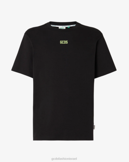 הַלבָּשָׁה GCDS חולצת טריקו רגילה עם לוגו אקולוגי ליים גברים 0028108