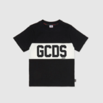 הַלבָּשָׁה GCDS חולצת טריקו של להקת לוגו ג'וניור שָׁחוֹר ילדים 0028710