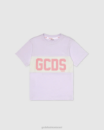 הַלבָּשָׁה GCDS חולצת טריקו של להקת לוגו ג'וניור לִילָך ילדים 0028714