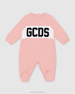 הַלבָּשָׁה GCDS חליפת משחק עם מוטיב לוגו וָרוֹד ילדים 0028575