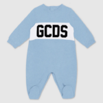 הַלבָּשָׁה GCDS חליפת משחק עם מוטיב לוגו כחול בהיר ילדים 0028579