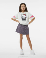 הַלבָּשָׁה GCDS חצאית ג'ינס לג'וניור סַסגוֹנִיוּת ילדים 0028806 - Image 2