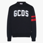 הַלבָּשָׁה GCDS לוגו צוואר צוואר רגיל שָׁחוֹר גברים 002873