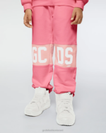 הַלבָּשָׁה GCDS מכנסי טרנינג להקת לוגו ג'וניור ורוד עריסה ילדים 0028741 - Image 4