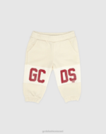 הַלבָּשָׁה GCDS מכנסי טרנינג להקת לוגו לתינוק כיפה לבנה אפור ילדים 0028624