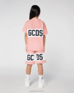 הַלבָּשָׁה GCDS מכנסי להקת לוגו ג'וניור וָרוֹד ילדים 0028744 - Image 3