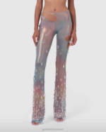 הַלבָּשָׁה GCDS מכנסיים של sita drops סַסגוֹנִיוּת נשים 0028464 - Image 4