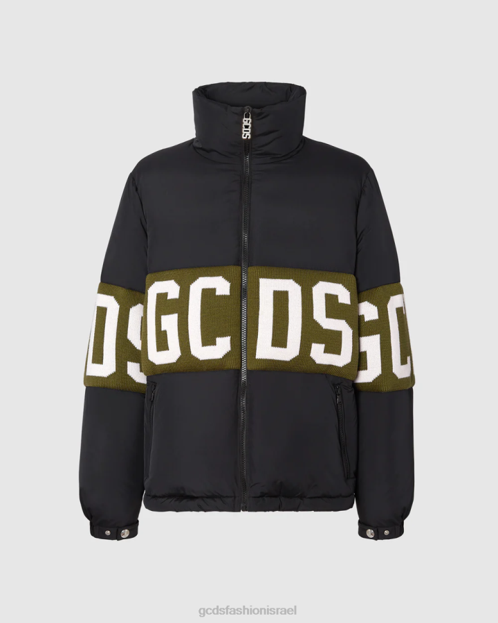 d794d6b7d79cd791d6b8d6bcd7a9d6b8d781d794_gcds_d79ed7a2d799d79c_d7a4d797d796d7a0d799d7aa_d79cd794d7a7d7aa_d79cd795d792d795_d.png הַלבָּשָׁה GCDS מעיל פחזנית להקת לוגו ירוק צבאי גברים 002813 - Image 1