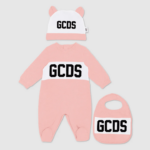 הַלבָּשָׁה GCDS סט מתנה לתינוק עם מוטיב לוגו שלושה חלקים וָרוֹד ילדים 0028574