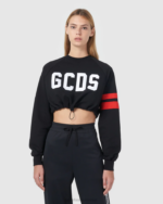 הַלבָּשָׁה GCDS צווארון צוואר לוגו שָׁחוֹר נשים 0028561 - Image 2