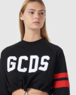 הַלבָּשָׁה GCDS צווארון צוואר לוגו שָׁחוֹר נשים 0028561 - Image 4