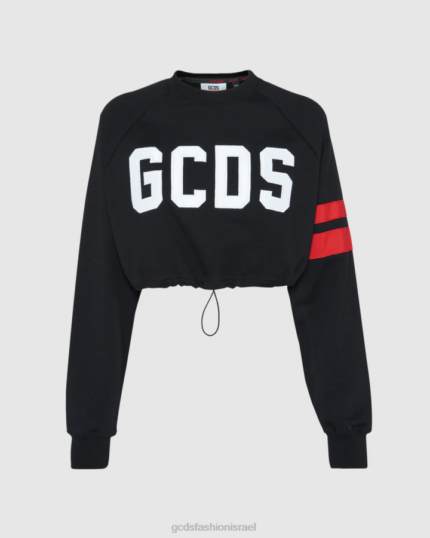 הַלבָּשָׁה GCDS צווארון צוואר לוגו שָׁחוֹר נשים 0028561