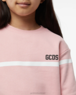 הַלבָּשָׁה GCDS צווארון צווארון להקת לוגו זוטר נמוך וָרוֹד ילדים 0028785 - Image 4
