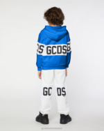 הַלבָּשָׁה GCDS קפוצ'ון להקת לוגו ג'וניור כְּחוֹל ילדים 0028686 - Image 3