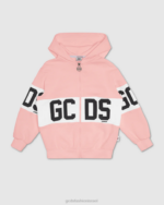 הַלבָּשָׁה GCDS קפוצ'ון להקת לוגו ג'וניור וָרוֹד ילדים 0028688