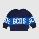 הַלבָּשָׁה GCDS קפוצ'ון מוטיב לוגו לתינוק כחול כהה ילדים 0028617
