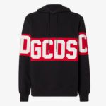 הַלבָּשָׁה GCDS קפוצ'ון רגיל להקת לוגו שָׁחוֹר גברים 002874