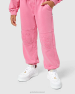 הַלבָּשָׁה GCDS תחתיות זיעה להקת לוגו ג'וניור overdyed ורוד עריסה ילדים 0028739 - Image 4