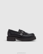 הַנעָלָה GCDS x Clarks מכנסי עור שָׁחוֹר גברים 0028178